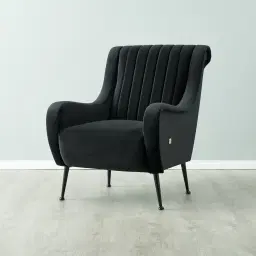 Roosevelt Black Velvet Occasional Chair