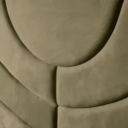 Gertrude Olive Green Velvet King Bed - Brushed Champagne Gold Stainless Steel Frame