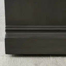 Solitude Brushed Black Bedside Table