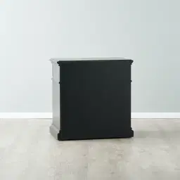 Solitude Brushed Black Bedside Table