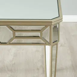 Madeleine Mirror Side Table - Champagne Gold Frame 