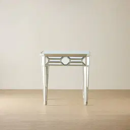 Madeleine Mirror Side Table - Champagne Gold Frame 