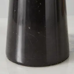 Nadia Black Marble Table Lamp - Black Fabric Lamp Shade