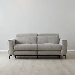 Ambrose II Grey 3 Seater Electric Recliner