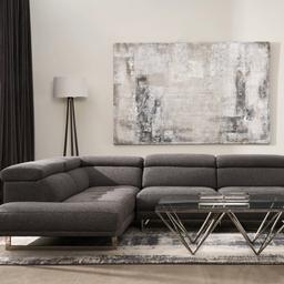 Albany Charcoal Woven Left Chaise Lounge