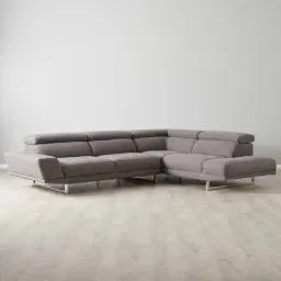 Albany Charcoal Woven Right Chaise Lounge