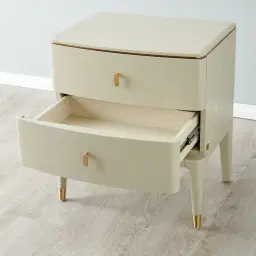 Beckham Cream Bedside Table