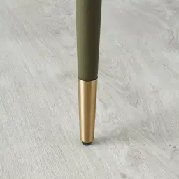 Moulin Sage Green Vegan Leather Dining Chair - Brushed Gold Legs