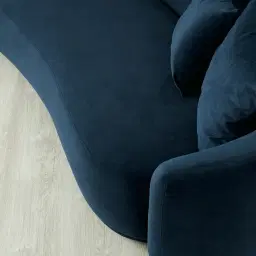 Everett Midnight Navy Velvet 3 Seater Sofa