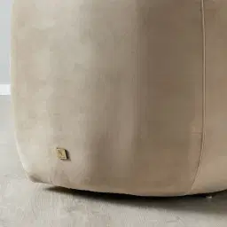 Everett Beige Velvet 3 Seater Sofa
