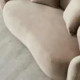 Everett Beige Velvet 2 Seater Sofa