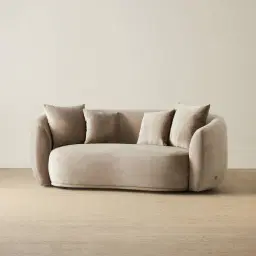 Everett Beige Velvet 2 Seater Sofa