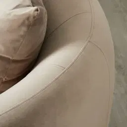 Everett Beige Velvet 2 Seater Sofa