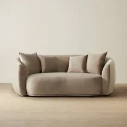 Everett Beige Velvet 2 Seater Sofa