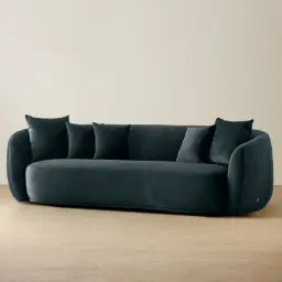 Everett Charcoal Velvet 3 Seater Sofa