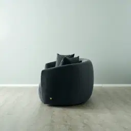 Everett Charcoal Velvet 3 Seater Sofa