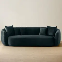 Everett Charcoal Velvet 3 Seater Sofa