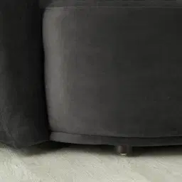 Everett Charcoal Velvet 3 Seater Sofa