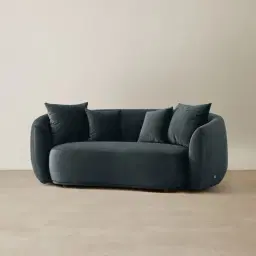 Everett Charcoal Velvet 2 Seater Sofa