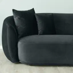 Everett Charcoal Velvet 2 Seater Sofa