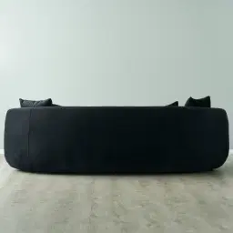 Everett Black Velvet 3 Seater Sofa