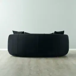 Everett Black Velvet 2 Seater Sofa