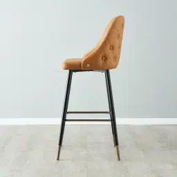 Winston III Autumn Brown Vegan Leather Bar Stool - 74cm