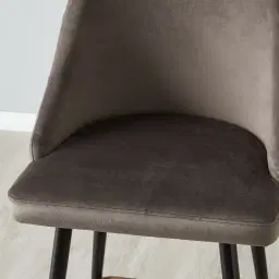 Winston III Mushroom Velvet 64cm Counter Stool 