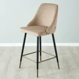 Winston III Beige Velvet 64cm Counter Stool