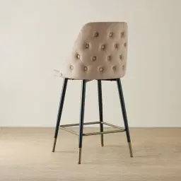Winston III Beige Velvet 64cm Counter Stool