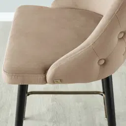 Winston III Beige Velvet 64cm Counter Stool