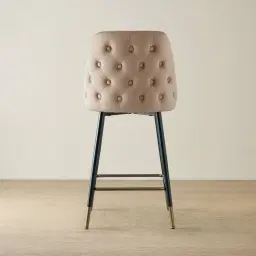 Winston III Beige Velvet 64cm Counter Stool