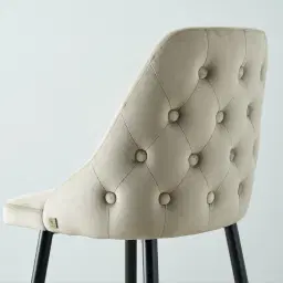 Winston III Beige Velvet 64cm Counter Stool