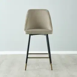 Winston III Beige Velvet 64cm Counter Stool