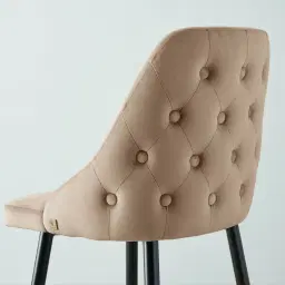 Winston III Beige Velvet 64cm Counter Stool