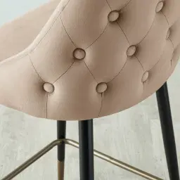 Winston III Beige Velvet 64cm Counter Stool