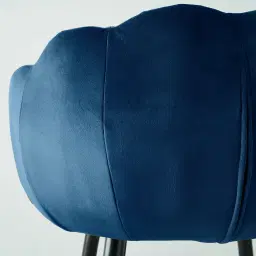 Amber III Navy Velvet Counter Stool