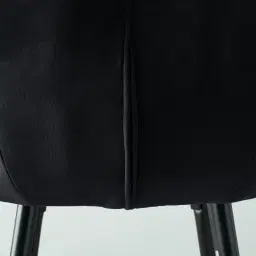 Amber III Black Velvet Counter Stool