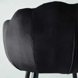 Amber III Black Velvet Counter Stool