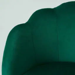 Amber III Emerald Green Velvet 64cm Counter Stool