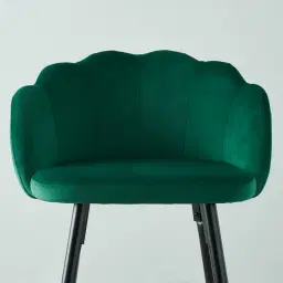Amber III Emerald Green Velvet 64cm Counter Stool