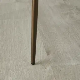 Hailey Snow White Boucle Dining Chair - Bronze Legs