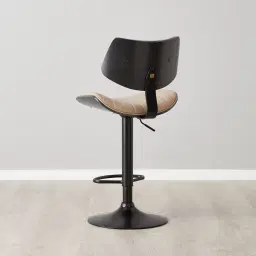 Alabaster Sand Beige Vegan Leather Bar Stool