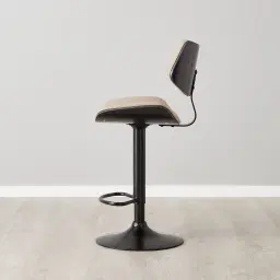 Alabaster Sand Beige Vegan Leather Bar Stool