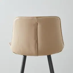 Gavin Sand Beige Vegan Leather Bar Stool 