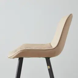 Gavin Sand Beige Vegan Leather Bar Stool 