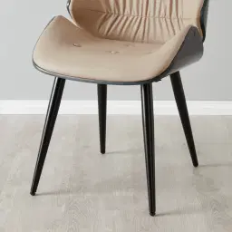 Draco Sand Beige Vegan Leather Dining Chair