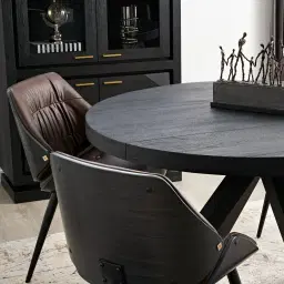 Draco Sand Beige Vegan Leather Dining Chair