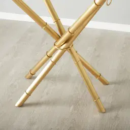 Sandringham Clear Glass Console Table - Gold Stainless Steel Legs