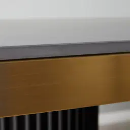 Archie Black Rectangular Dining Table with Black Sintered Stone Top - 240x118cm